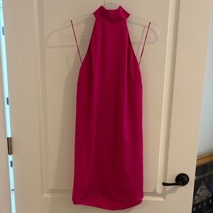 Express Vibrant Pink Backless Dress